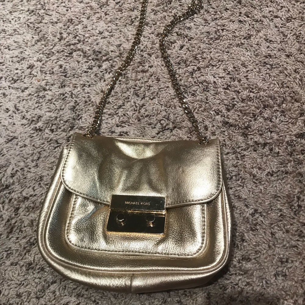 Gold Michael Kors crossbody FIRM PRICE